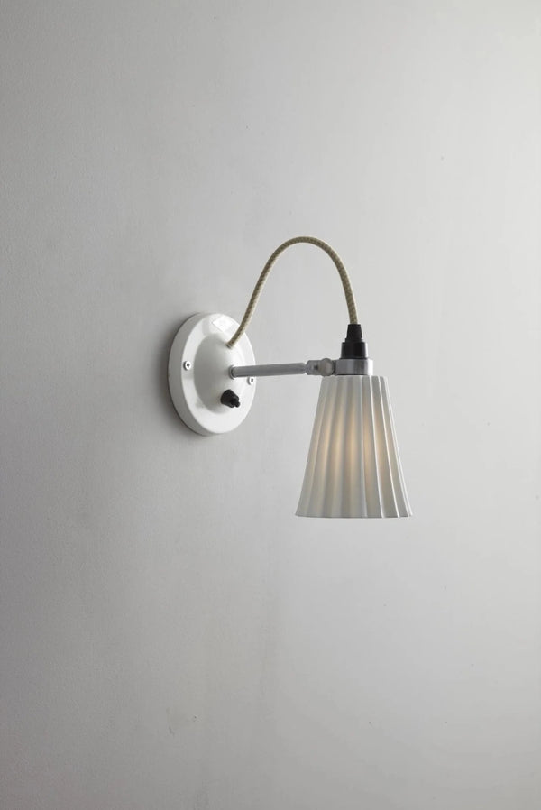 Hector Pleat Small Wall Light - Switched - Original BTC Wall Sconces - HORNE