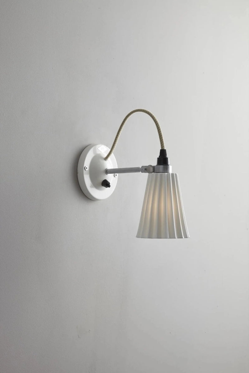 Hector Pleat Small Wall Light - Switched - Original BTC Wall Sconces - HORNE