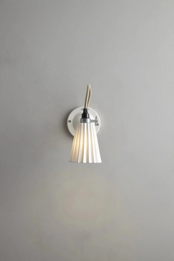 Hector Pleat Small Wall Light - Switched - Original BTC Wall Sconces - HORNE
