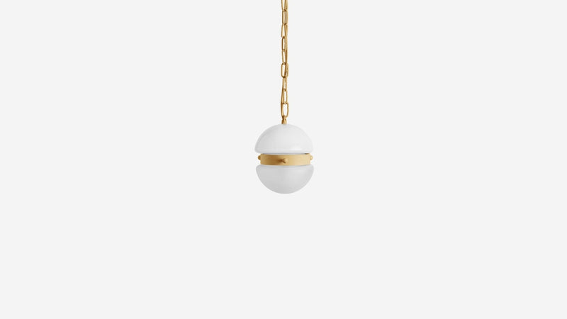 Hemisphere Pendant Small - Workstead - Ceiling Lights - Matte Black Enamel - 24