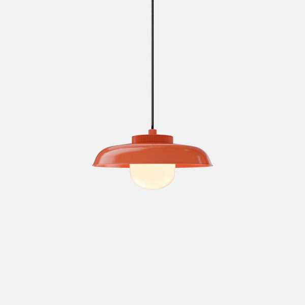 Hoist Pendant - Medium Shade - RBW Lighting - Vermilion - Large Glass Diffuser - 2700K (warm white) - HORNE