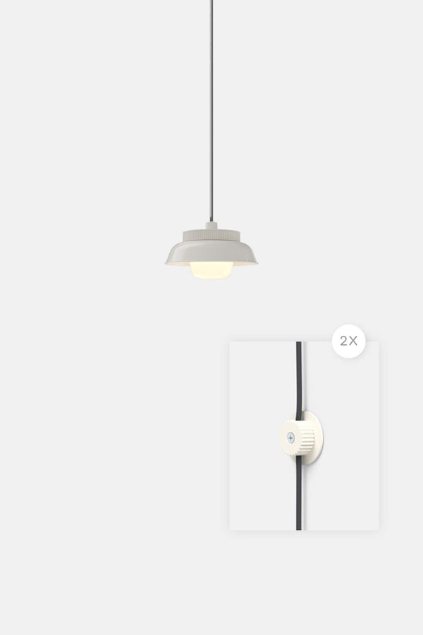 Hoist Pendant Plug - In - Small Glass Diffuser - Small Shade - RBW Lighting - Cream White - Cream White - 2700K (warm white) - HORNE