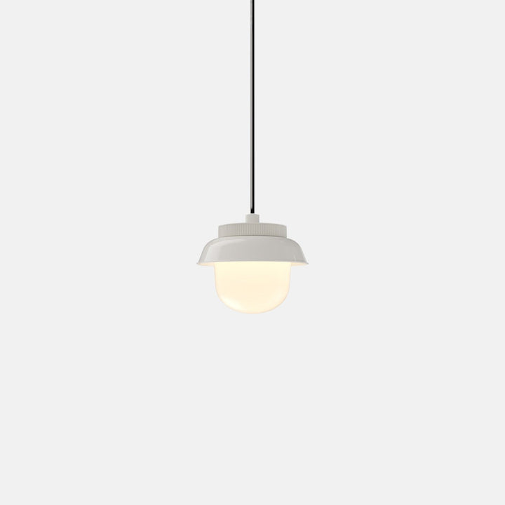 Hoist Pendant - Small Shade - RBW Lighting - Cream White - Large Glass Diffuser - 2700K (warm white) - HORNE