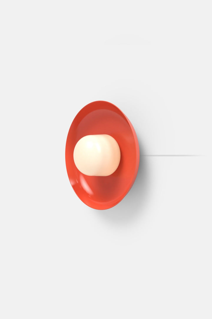 Hoist Sconce Corded - Large Glass Diffuser - Medium Shade - RBW Lighting - Vermilion - Corded Plug - in (Back) / 120V Input - 2700K (warm white) - HORNE