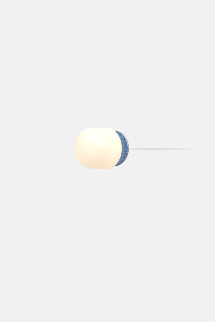 Hoist Sconce Corded - Large Glass Diffuser - No Shade - RBW Lighting - Blue Gloss - Corded Plug - in (Back) / 120V Input - 2700K (warm white) - HORNE