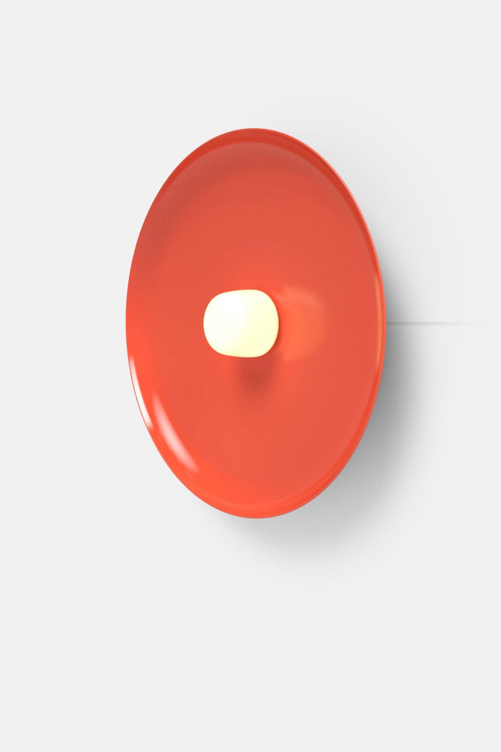 Hoist Sconce Corded - Small Glass Diffuser - Large Shade - RBW Lighting - Vermilion - Corded Plug - in (Back) / 120V Input - 2700K (warm white) - HORNE