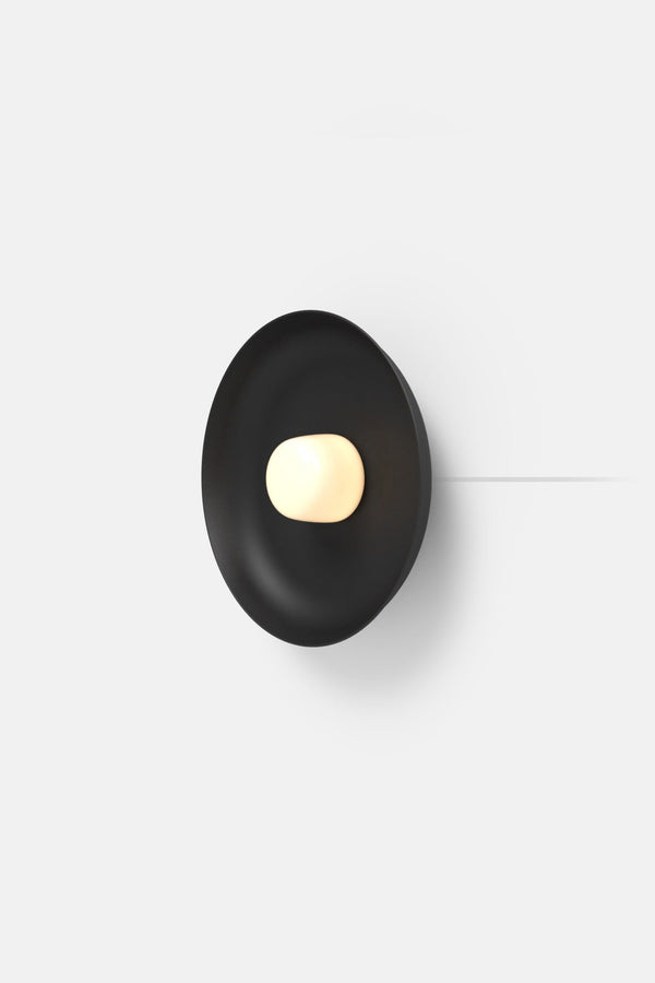 Hoist Sconce Corded - Small Glass Diffuser - Medium Shade - RBW Lighting - Matte Black - Corded Plug - in (Back) / 120V Input - 2700K (warm white) - HORNE