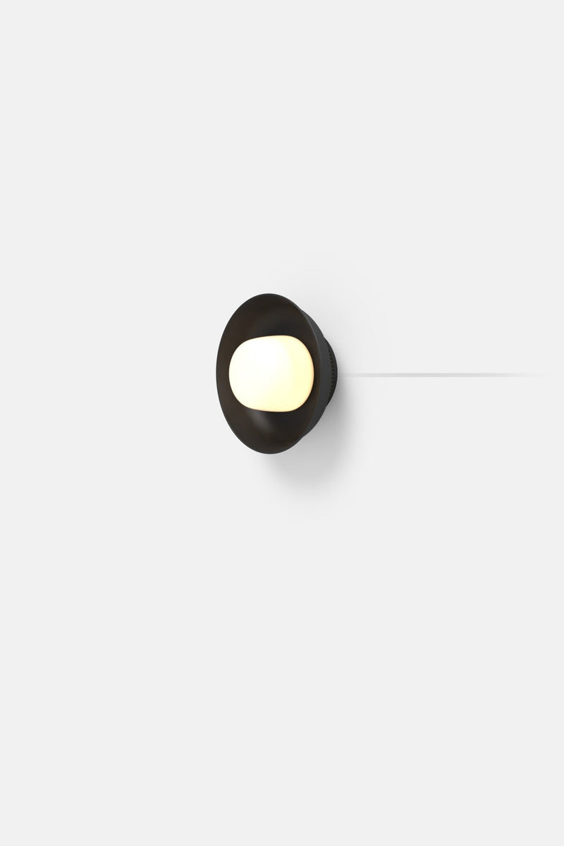 Hoist Sconce Corded - Small Glass Diffuser - Small Shade - RBW Lighting - Cream White - Corded Plug - in (Back) / 120V Input - 2700K (warm white) - HORNE