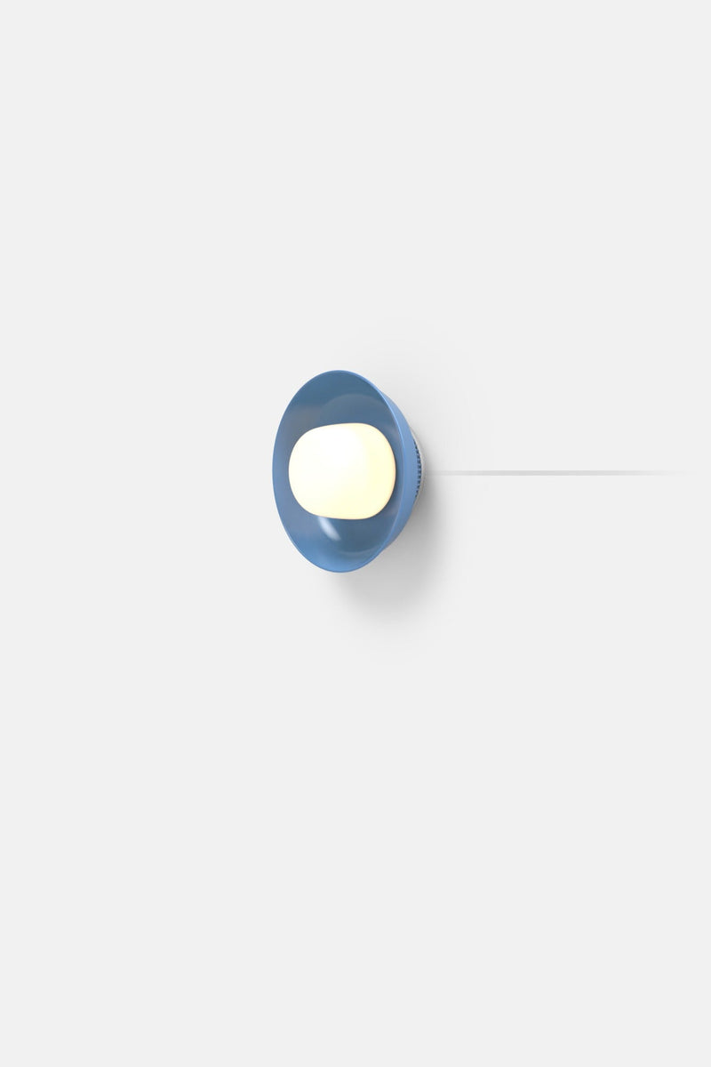 Hoist Sconce Corded - Small Glass Diffuser - Small Shade - RBW Lighting - Cream White - Corded Plug - in (Back) / 120V Input - 2700K (warm white) - HORNE