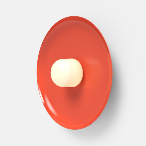 Hoist Sconce - Large Shade - RBW Lighting - Vermilion - Large Glass Diffuser - 2700K (warm white) - HORNE