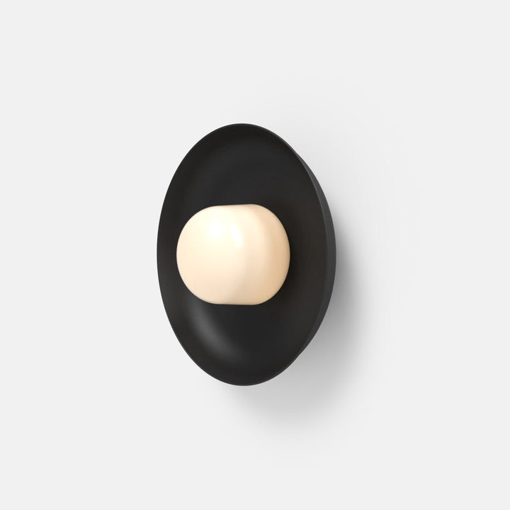 Hoist Sconce - Medium Shade - RBW Lighting - Matte Black - Large Glass Diffuser - 2700K (warm white) - HORNE