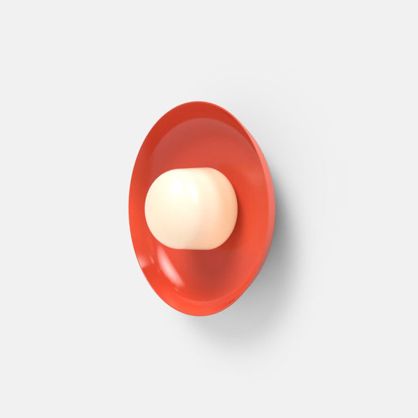 Hoist Sconce - Medium Shade - RBW Lighting - Vermilion - Large Glass Diffuser - 2700K (warm white) - HORNE