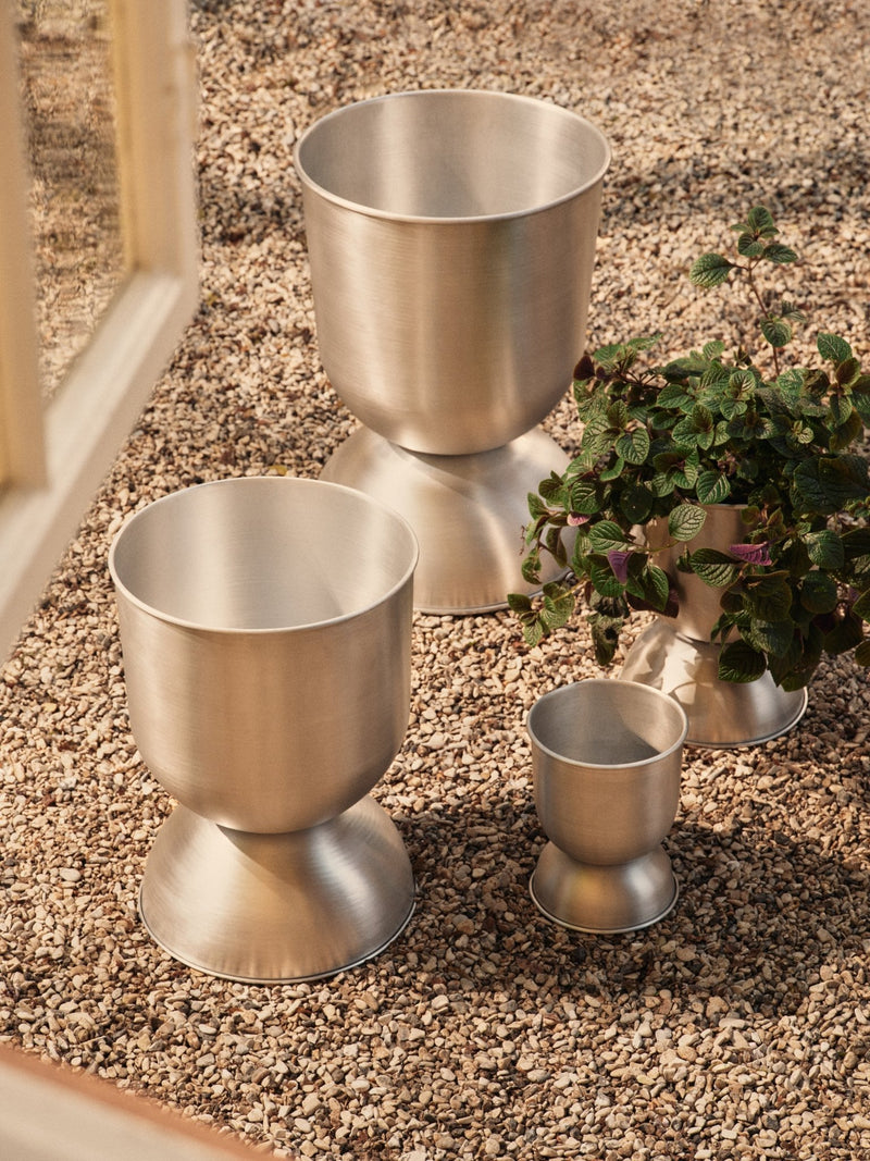Hourglass Pot - Small - Ferm Living Office Accessories - Aluminium - HORNE