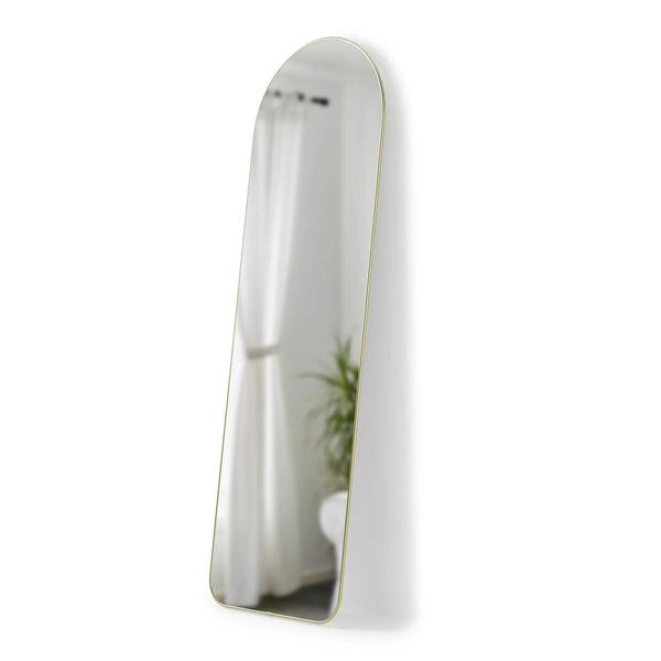 Hubba Arched Leaning & Wall Mirror - Umbra Mirrors - Brass - HORNE