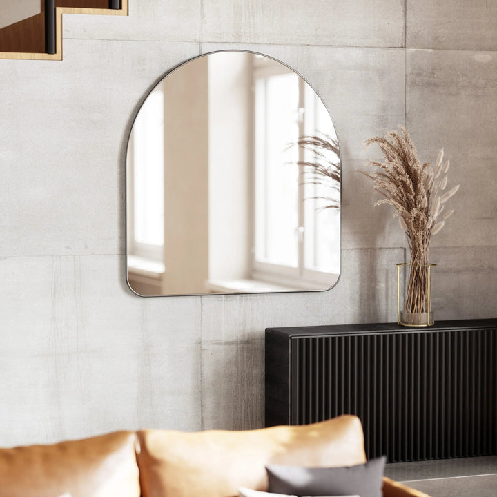 Hubba Arched Wall Mirror - Umbra Mirrors - Metallic-Titanium - HORNE