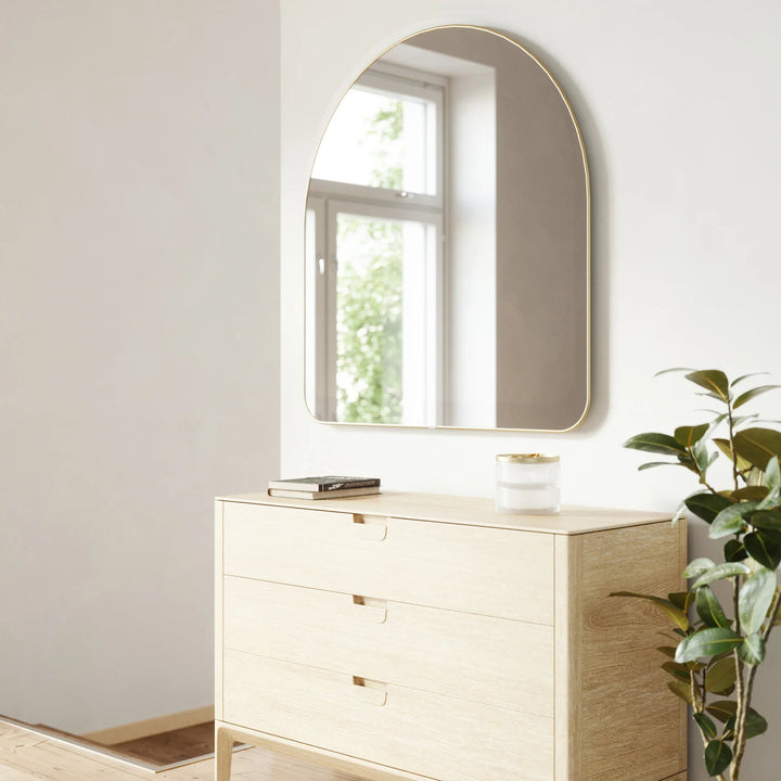 Hubba Arched Wall Mirror - Umbra Mirrors - Metallic-Titanium - HORNE