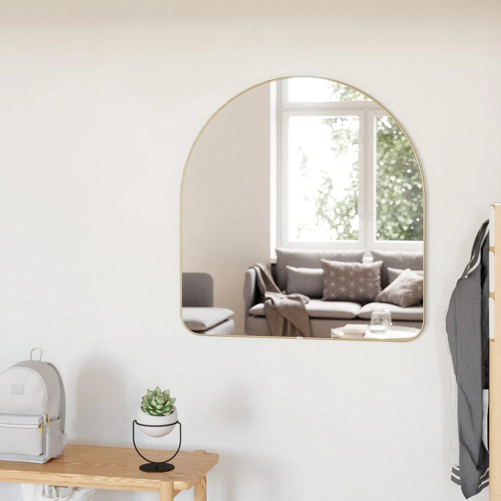 Hubba Arched Wall Mirror - Umbra Mirrors - Metallic-Titanium - HORNE