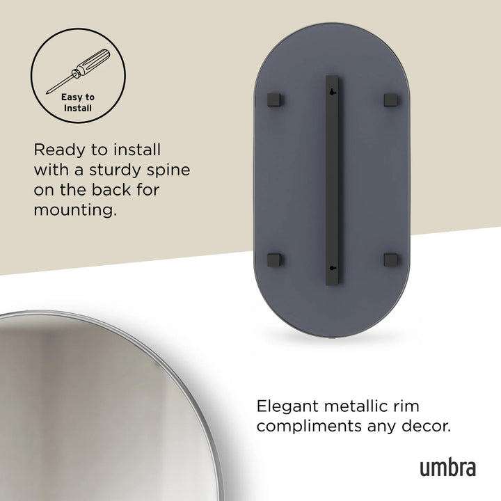 Hubba Pill Mirror - Umbra Mirrors - Brass - HORNE