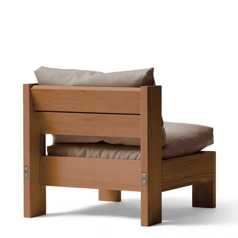 Icon Lounge Chair - Deep Brown Pine - Form + Refine Chairs - Deep Brown Pine / Technicolour - HORNE