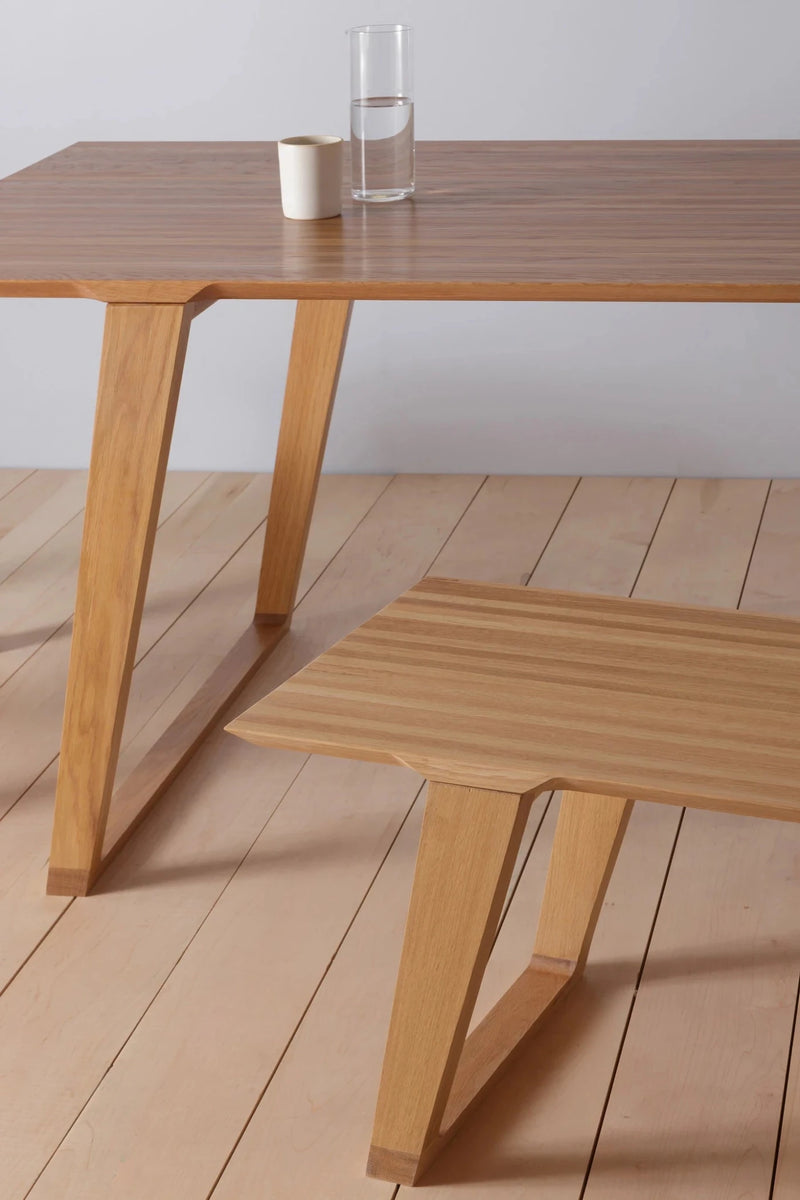 Isometric Bench - White Oak - Kalon Studios Stools + Benches + Ottomans - Small - HORNE