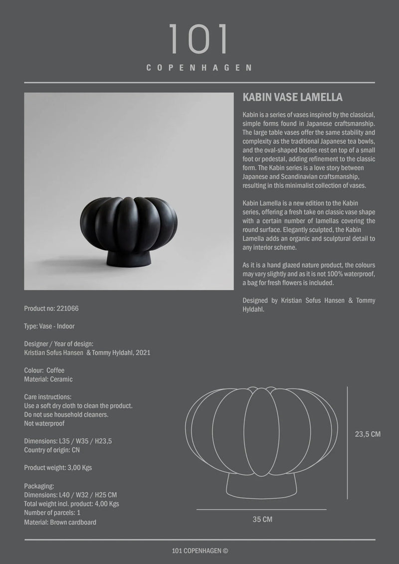 Kabin Vase - Lamella - 101 Copenhagen Vases - HORNE
