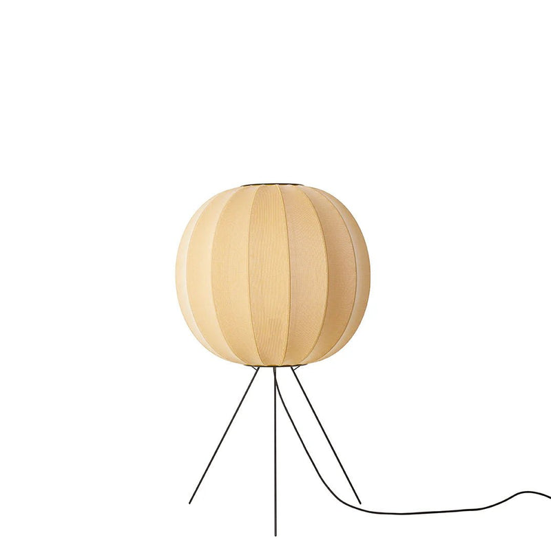 Knit - Wit Floor Medium Lamp - Made by Hand Floor Lamps - 60 - Black - HORNE