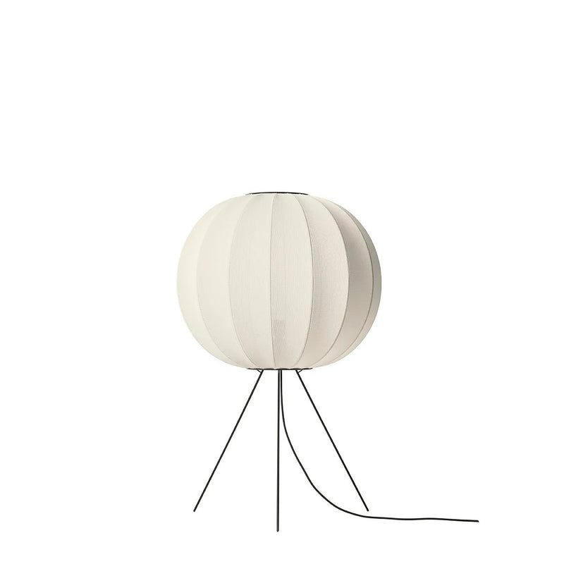 Knit - Wit Floor Medium Lamp - Made by Hand Floor Lamps - 60 - Black - HORNE
