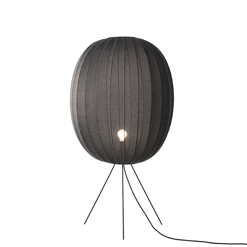 Knit - Wit Floor Medium Lamp - Made by Hand Floor Lamps - 60 - Black - HORNE