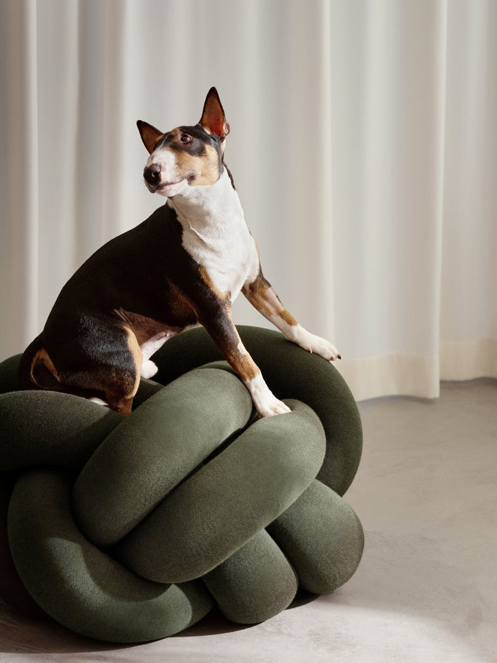 Knot Cushion Xl - Design House Stockholm Blankets + Throws + Pillows - Forest Green - HORNE