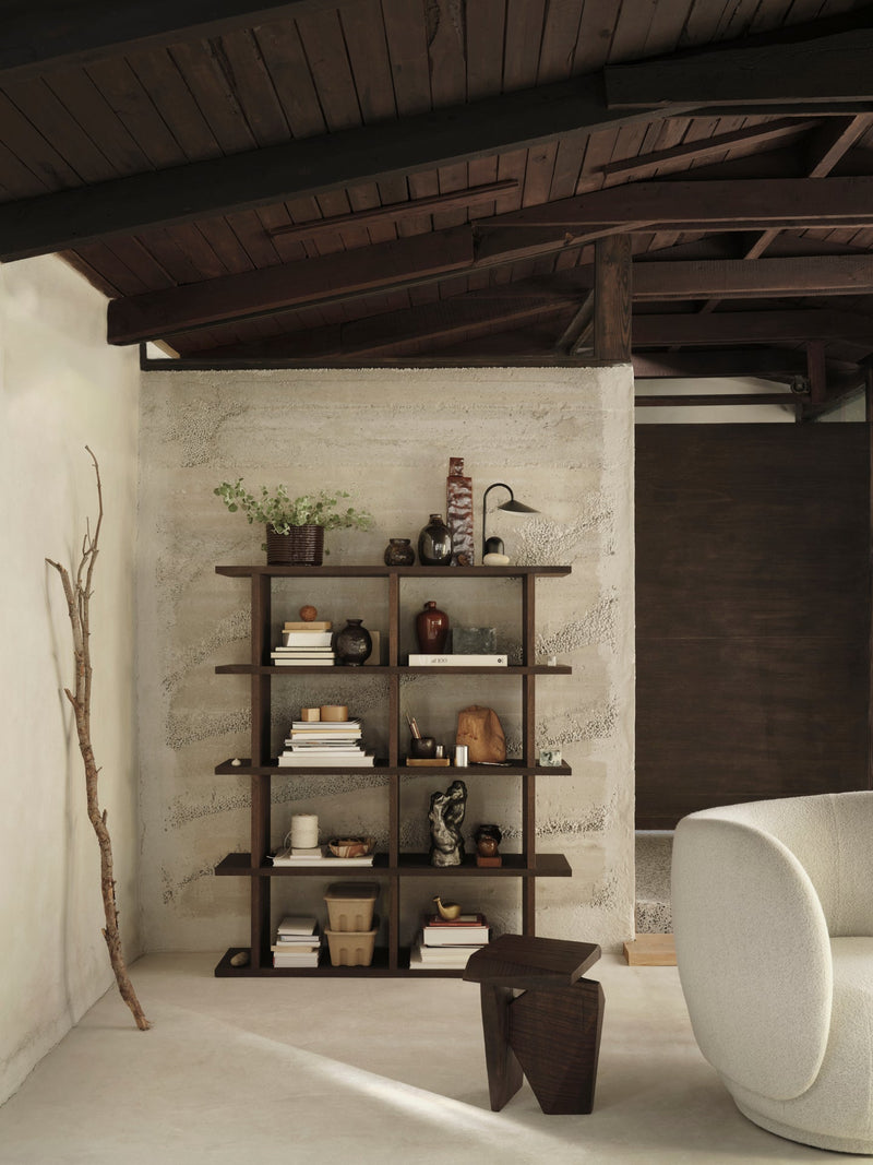 Kona Bookcase - 2x4 - Ferm Living - Shelving - Dark Stained Oak - HORNE