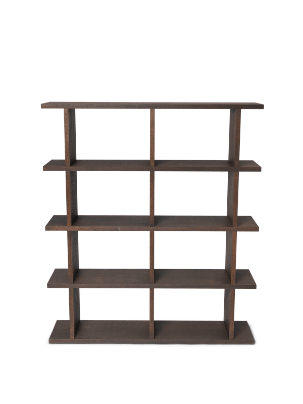 Kona Bookcase - 2x4 - Ferm Living - Shelving - Dark Stained Oak - HORNE