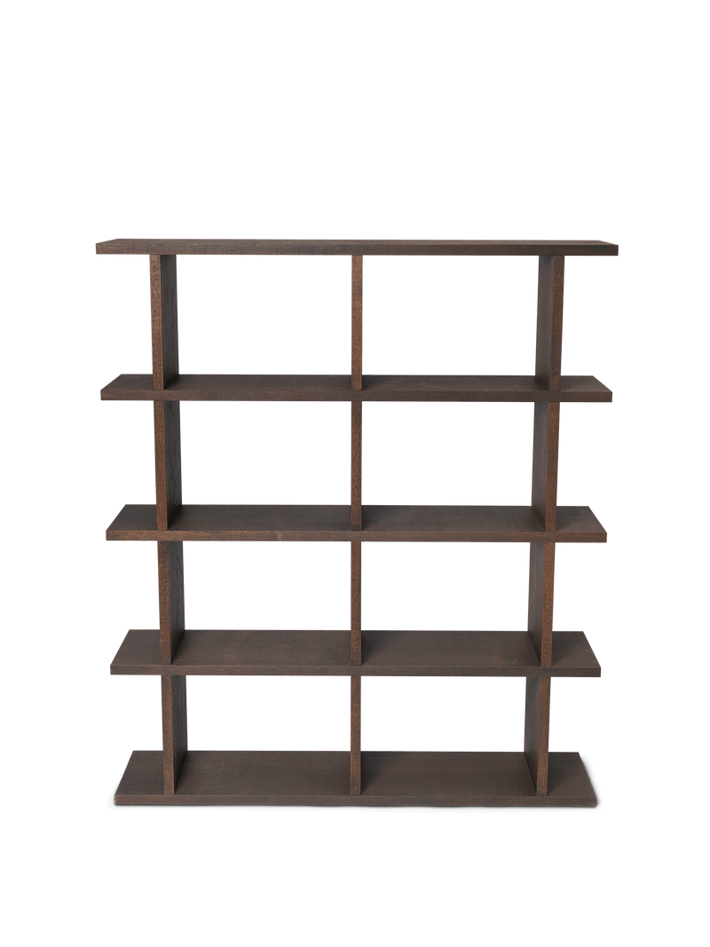 Kona Bookcase - 2x4 - Ferm Living - Shelving - Dark Stained Oak - HORNE
