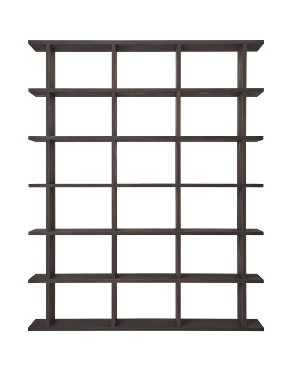 Kona Bookcase - 3x6 - Ferm Living Shelving - Dark Stained - HORNE