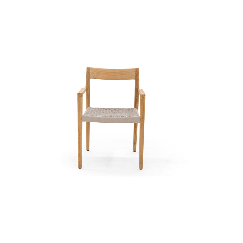 Lago Arm Chair - BETACO Chairs - Grey Rope / Teak - HORNE