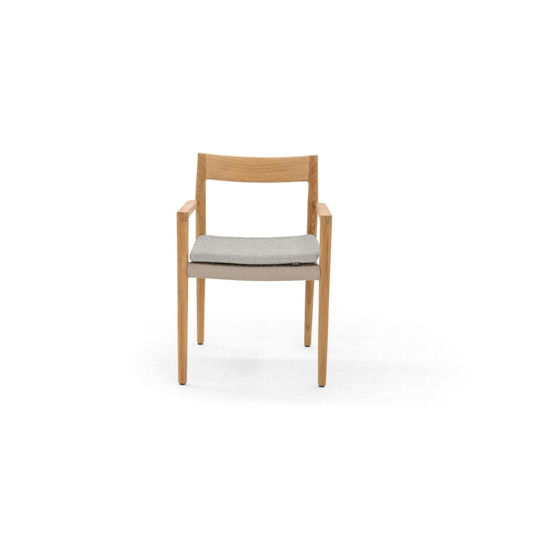 Lago Arm Chair - BETACO Chairs - Grey Rope / Teak - HORNE