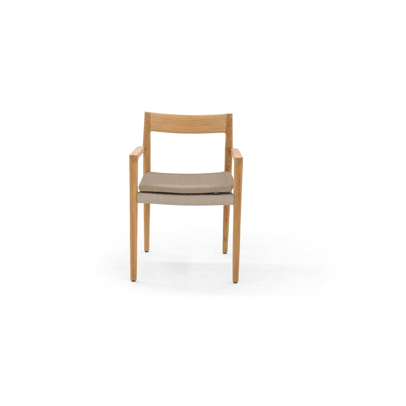 Lago Arm Chair - BETACO Chairs - Grey Rope / Teak - HORNE