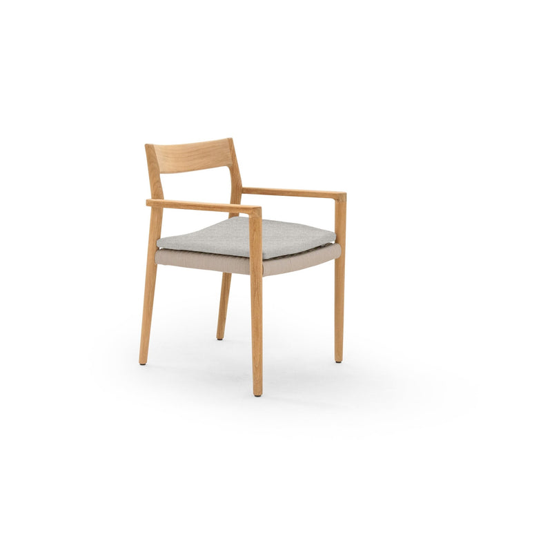 Lago Arm Chair - BETACO Chairs - Grey Rope / Teak - HORNE