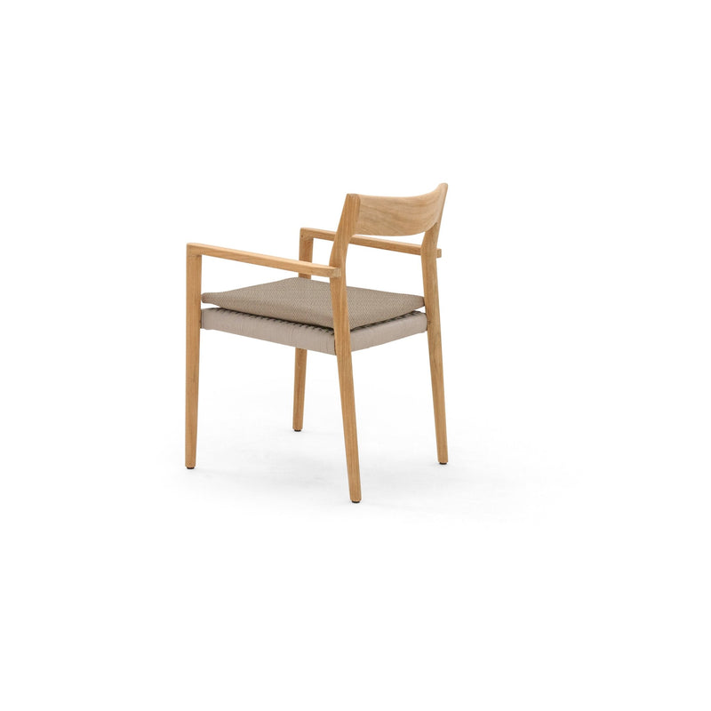 Lago Arm Chair - BETACO Chairs - Grey Rope / Teak - HORNE
