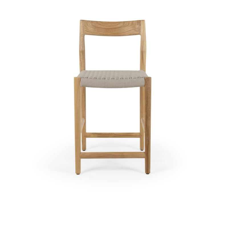 Lago Counter Stool - BETACO Stools + Benches + Ottomans - Grey Rope / Teak - HORNE