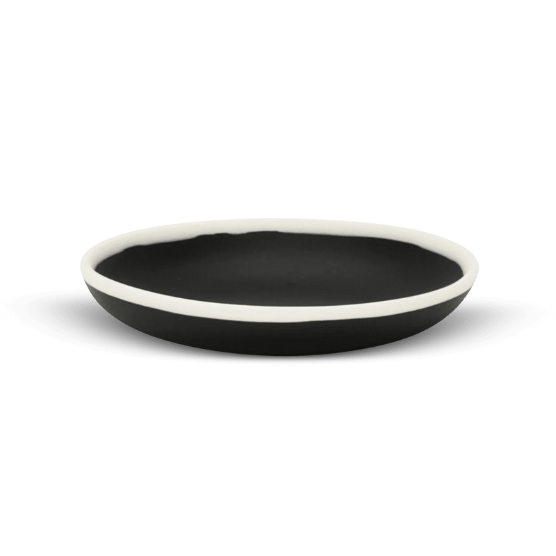 Ligne Plate - Tina Frey Serveware - Small - White With Black Rim - HORNE