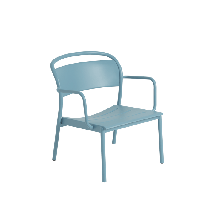 Linear Steel Lounge Armchair - Muuto Chairs - Pale Blue - HORNE