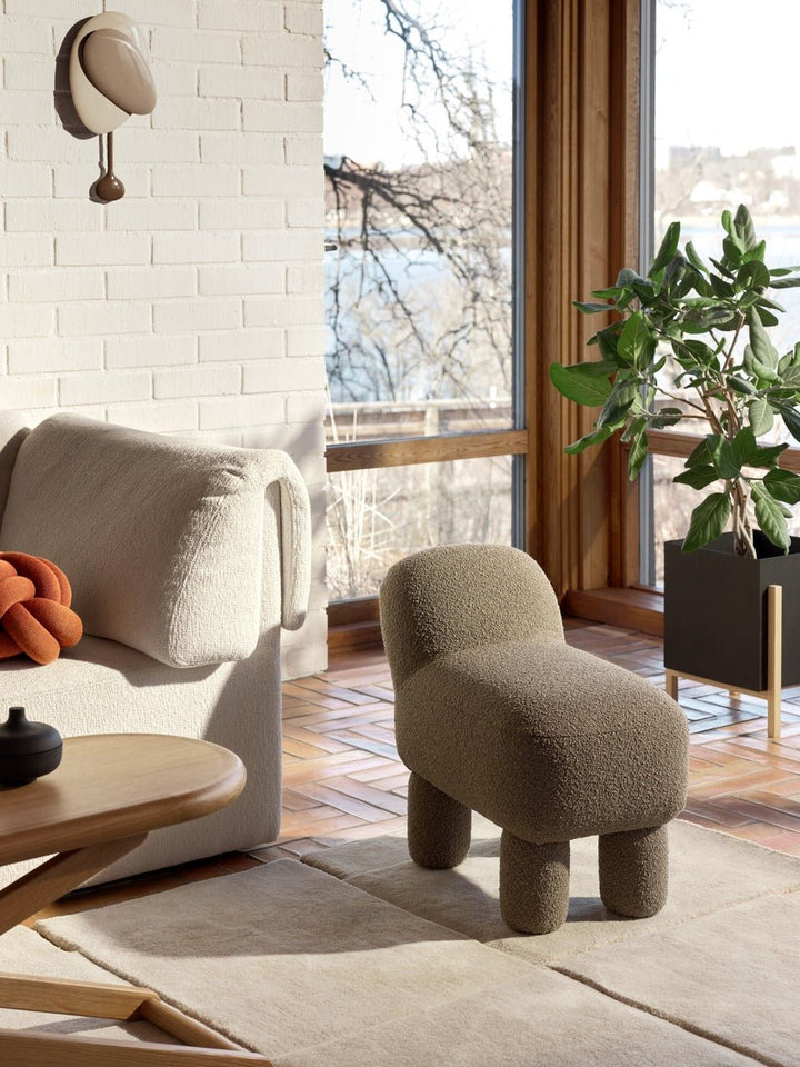 Lulu Pouf - Design House Stockholm Stools + Benches + Ottomans - Cream - HORNE