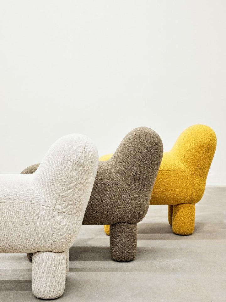 Lulu Pouf - Design House Stockholm Stools + Benches + Ottomans - Cream - HORNE