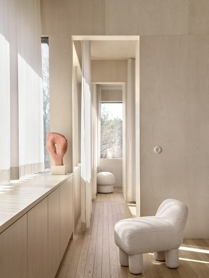 Lulu Pouf - Design House Stockholm Stools + Benches + Ottomans - Cream - HORNE