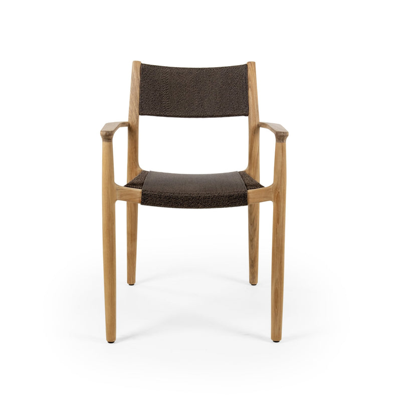 Maddalena Arm Chair - BETACO Chairs - Walnut Rope / Teak - HORNE