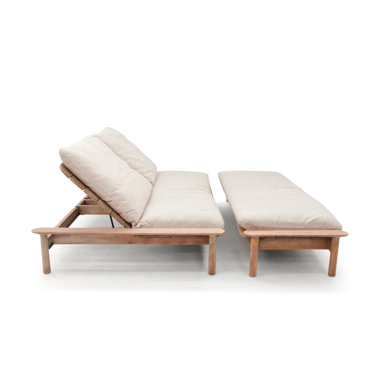 Maddalena Day Bed + Foot Rest - BETACO Chairs - Teak - HORNE