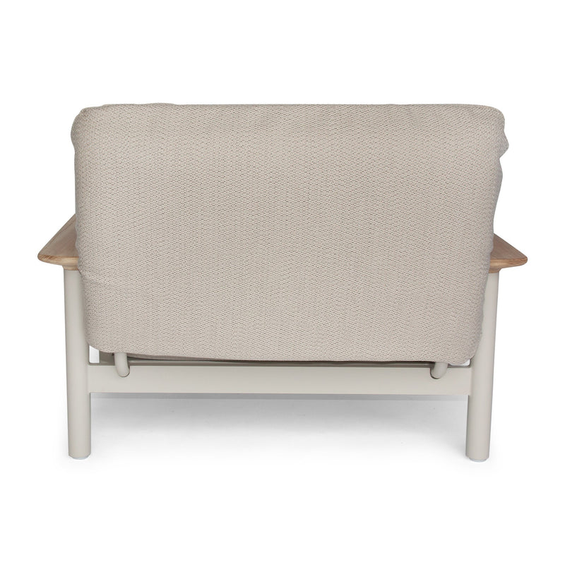 Maddalena Sofa - BETACO Sofas - 2-Seater Sofa / Linen Aluminum / Teak / Lopi Sand - HORNE