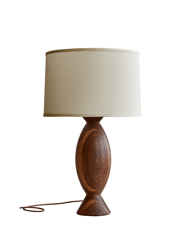 Malcolm Table Lamp - Lostine - Lamps - Walnut - Ivory - HORNE