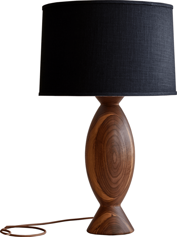 Malcolm Table Lamp - Lostine - Lamps - Walnut - Black - HORNE