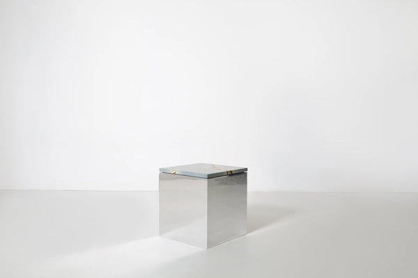 Material Studies Cube v.2 - Kalon Studios Tables - Mineral Blue - HORNE
